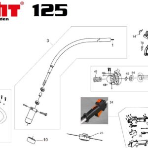 Toru koos trossiga komplekt Hecht 125 / 126