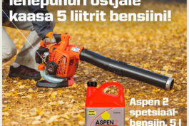 Echo lehepuhuri ostjale kaasa 5 liitrit bensiini!